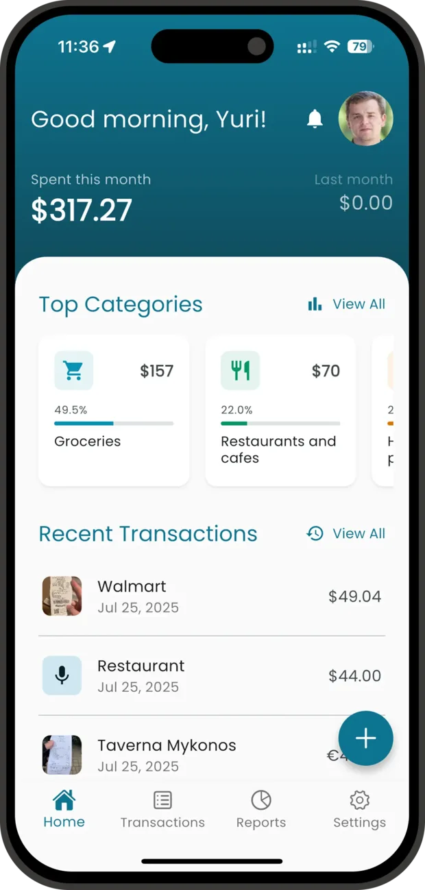 The Receiptix app