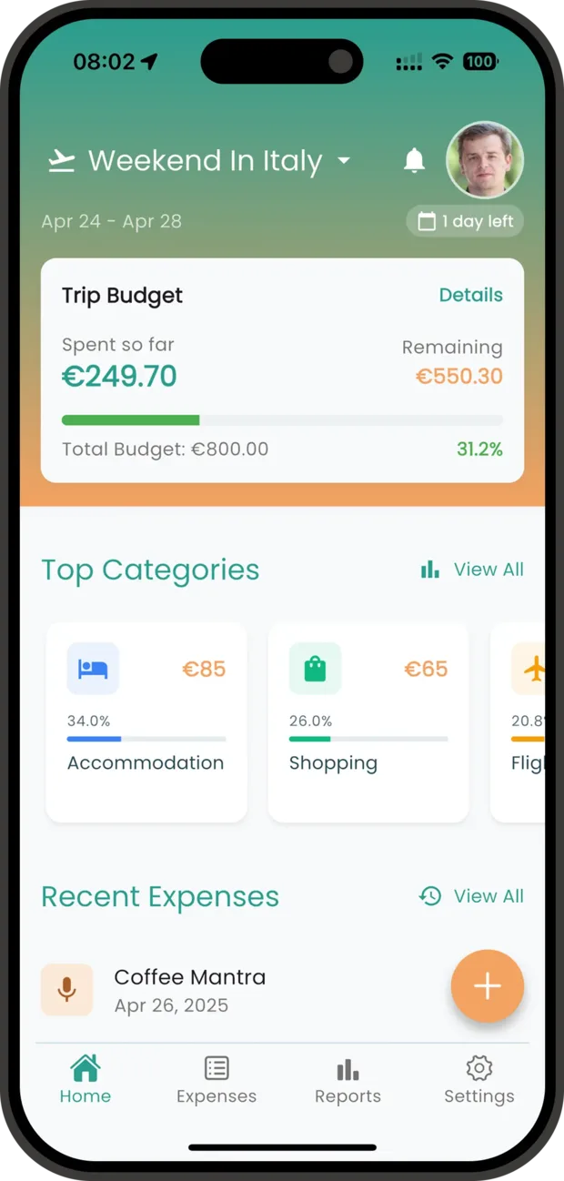 The Spentrip app